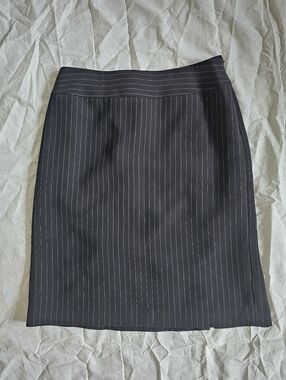 Classic Black Pinstripe Women's Pencil Skirt